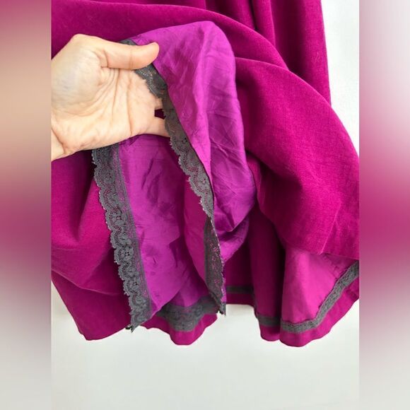 NWT Anthropologie HD In Paris Magenta Pink Suede Paca Halter Dress - Picture 13 of 16